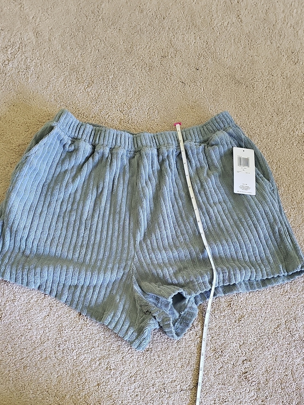 Hurley Ribbed Shorts in Misty